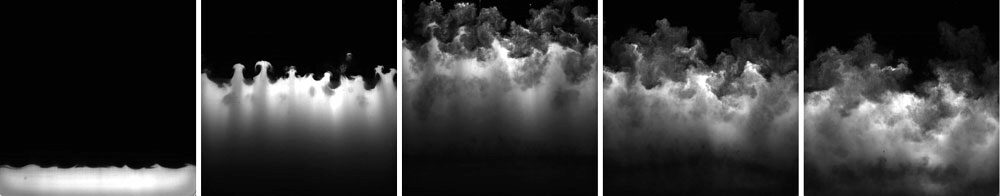 A series of frames showing the visual effects produced by the supernova machine A series of frames showing the visual effects produced by the supernova machine