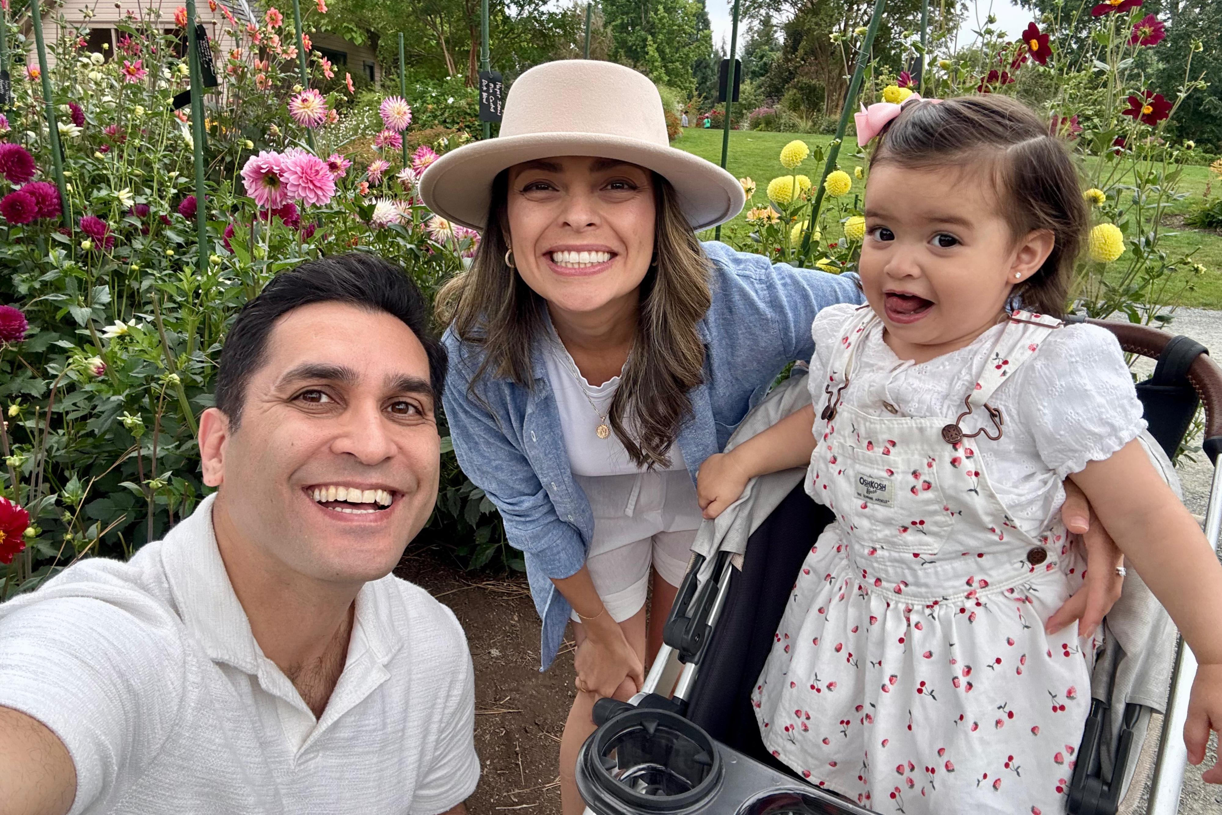 Natalia and Ali Khosravani with their daughter