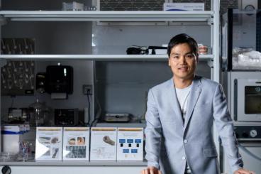 Hong Yeo in his lab
