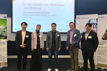 Students, faculty, and researchers from Georgia Tech and Kennesaw State University gathered on April 8 for a joint workshop between Georgia Tech's NSF Sustainable Development of Smart Medical Devices (SUSMED) program and KSU's Mobility for Everyone (MOVE) Center.