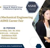 Spring 2023 Mechanical Engineering and ASME Career Fair (In-Person)
